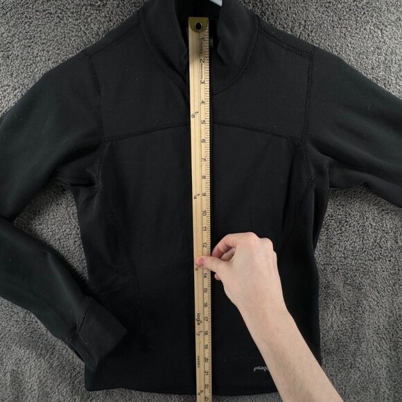 Patagonia Women XS Full Zip Black Jacket USA Made Stretch Adult Outdoors Logo - Picture 2 of 16